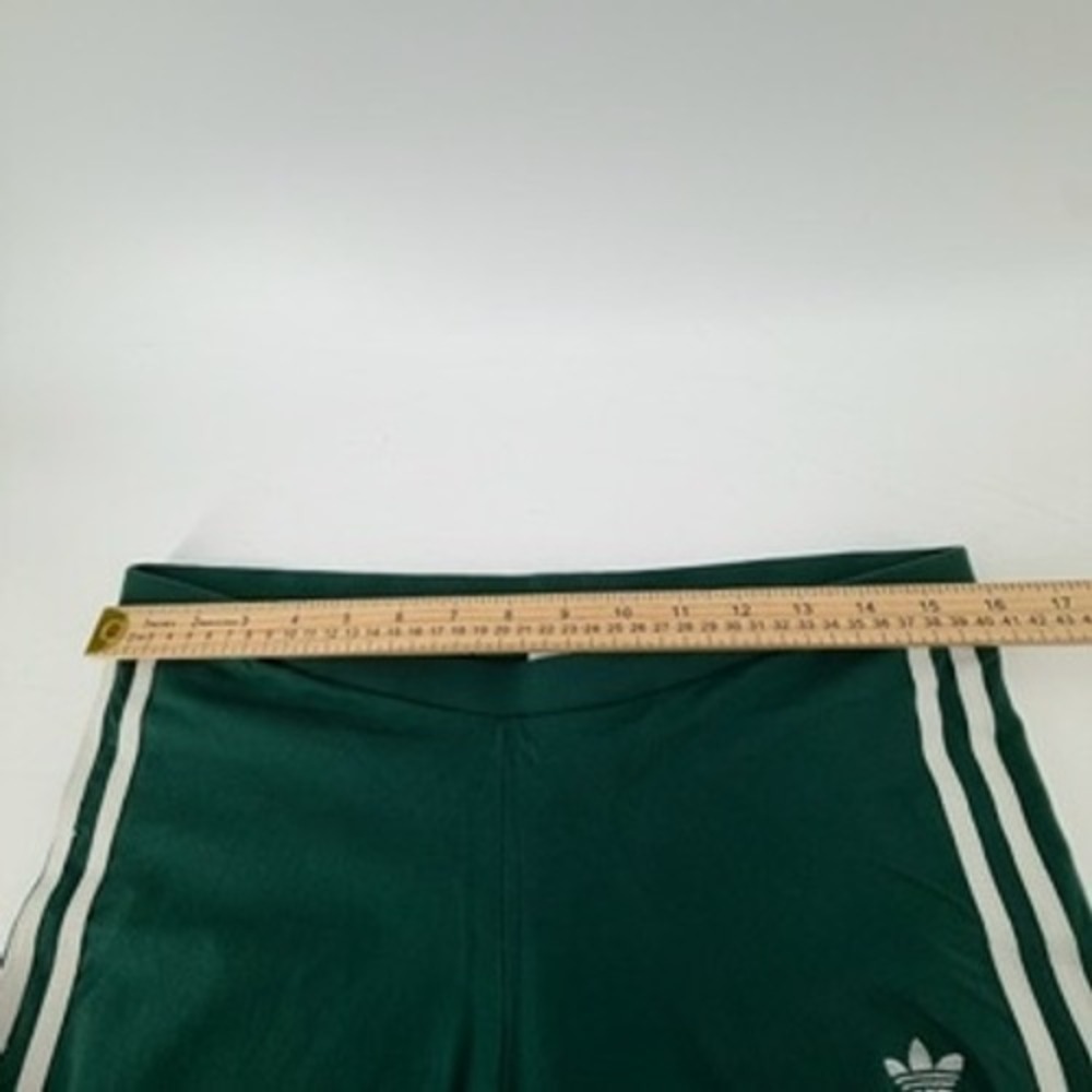 Adidas Originals Womens Forest Green 3-Stripe Trefoil Leggings Size L Activewear - Picture 6 of 8